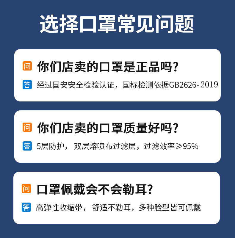 一次性防护五层独立包装kn95口罩